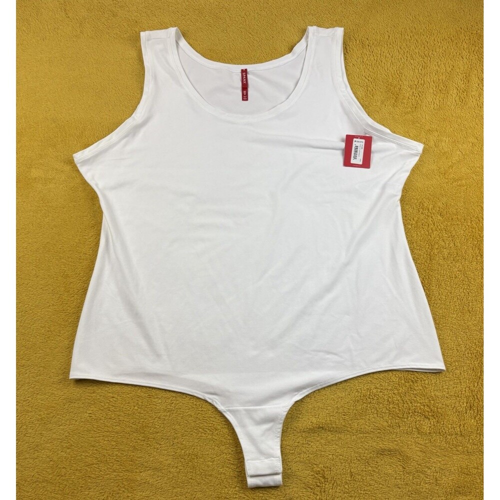 Spanx Scoop Neck Tank Bodysuit Womens 3XL White Sleeveless 20328R NWT